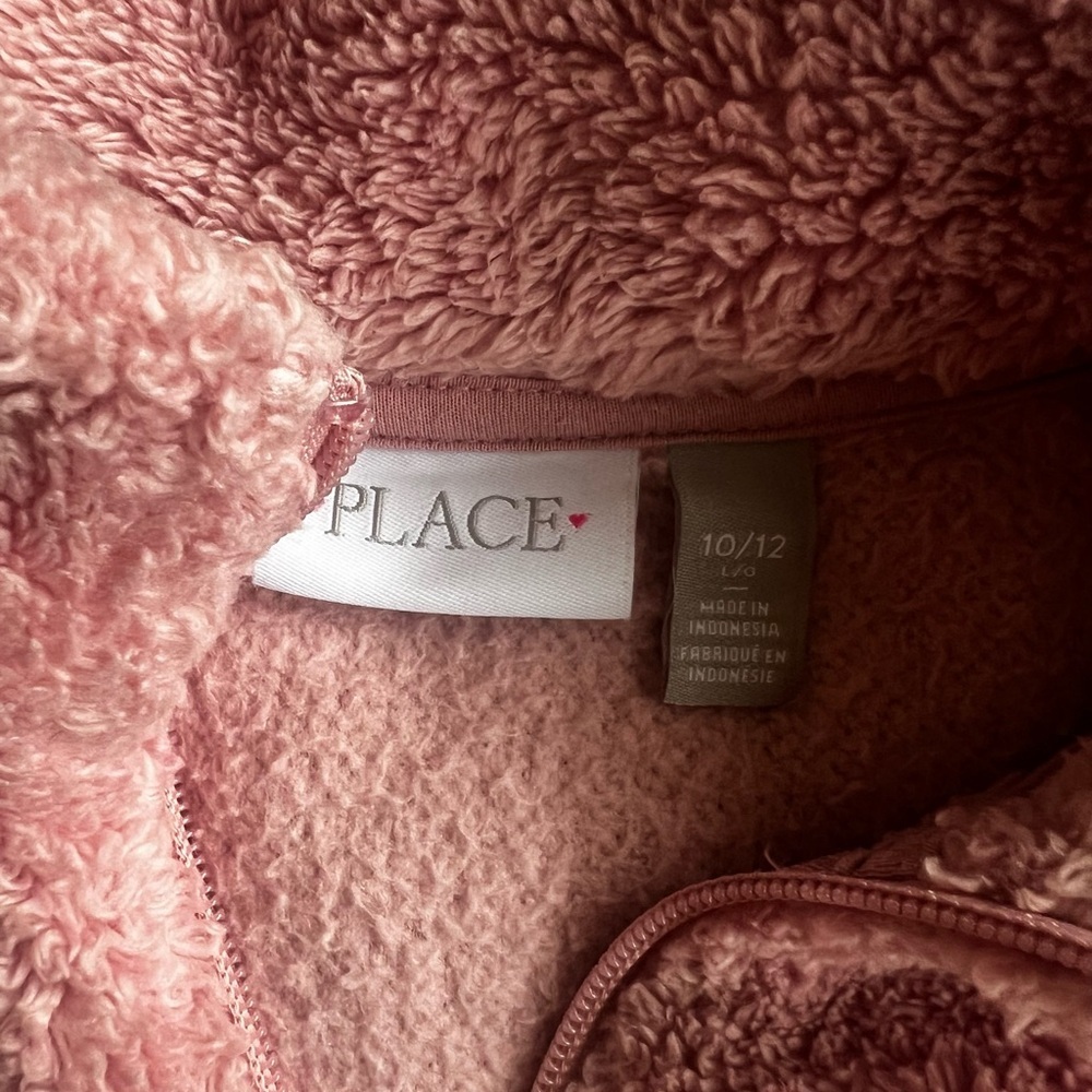 The Children's Place Plush Half-Zip Turtleneck Sweater - Pink - Picture 7 of 7